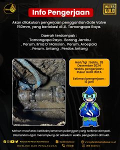 (Berikut Pekerjaan PDAM Makassar(