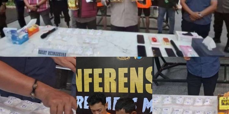 Seharga 4.5 M, Satnarkoba Polrestabes Makassar Berhasil Sita 3.32kg Sabu dan Tiga Bandar