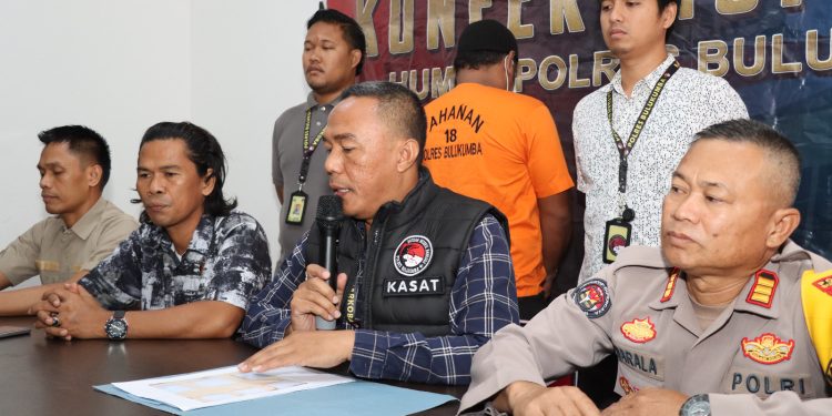Sat Narkoba Polres Bulukumba Konferensi Pers, BB Ratusan Gram Sabu Diamankan