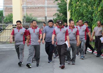 Jaga Kebugaran, Personel Polres Bulukumba Olahraga Jalan Kaki