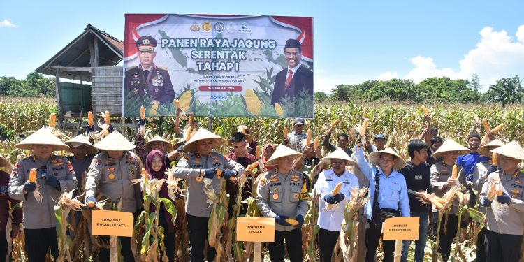 Kapolres Bulukumba Dampingi Kapolda Sulsel Petik Jagung Kuning di Bonto Bahari