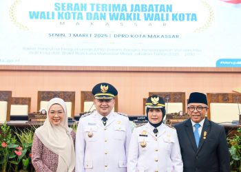 Ketua TP PKK Melinda Aksa Dampingi Munafri Arifuddin Pada Sertijab Wali Kota Makassar