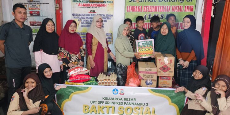 Peduli Kemanusiaan, Kepala SDI Pannampu 2 Berbagi Berkah ke Panti Asuhan