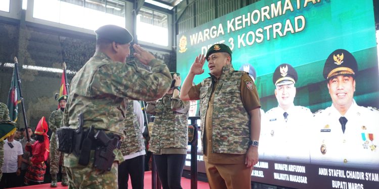 Terima Gelar Warga Kehormatan Kostrad, Munafri: Sinergitas TNI dan Pemerintah Jaga Masyarakat