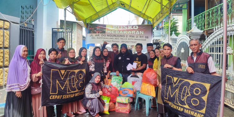 Relawan M08 Kecamatan Tallo Kunjungi Korban Kebakaran di Jl. A.R. Dg. Ngunjung, Salurkan Bantuan dan Tegaskan Komitmen Perjuangan