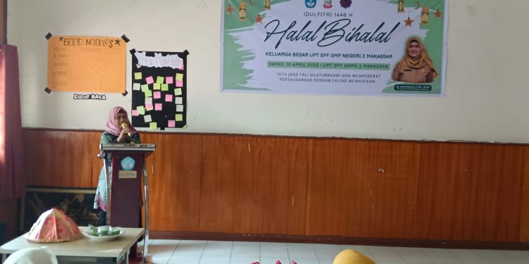 Pasca Lebaran, SMPN 2 Makassar Gelar Halal Bihalal Bersama guru