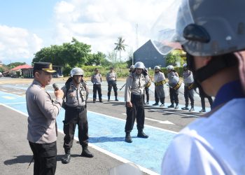 Kapolres Bulukumba AKBP Restu Wijayanto Pantau Langsung Latihan Dalmas, Ini Pesannya