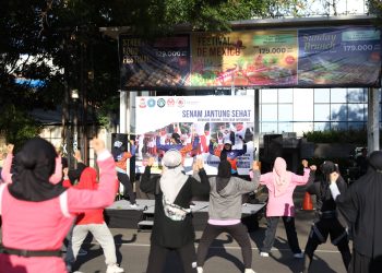 Kampanyekan Gaya Hidup Sehat, Tiga Organisasi Perempuan Makassar Gelar Senam dan Pemeriksaan Kesehatan