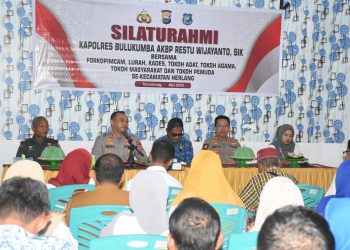 Kapolres Bulukumba Jalin Silaturahmi dengan Forkopimca dan Tokoh Masyarakat Kecamatan Herlang