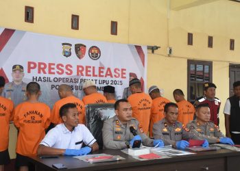 Operasi Pekat Lipu 2025: Polres Bulukumba Amankan 9 Tersangka