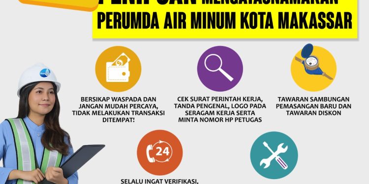 PDAM Makassar Ingatkan Warga Waspada Penipuan Mengatasnamakan Petugas Resmi