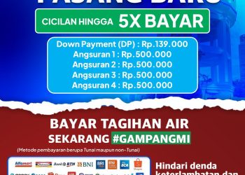 PDAM Makassar Tawarkan Promo Sambungan Baru, Cicilan Ringan Mulai Rp139 Ribu