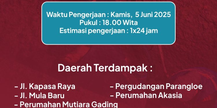 PDAM Makassar Tindak Cepat Kebocoran Pipa 300 mm di Kawasan KIMA
