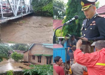 Curah Hujan Tinggi Sebabkan Banjir, Kapolres Imbau Warga Waspada dan Instruksikan Personel Turun Bantu Warga