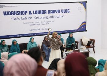 Buka Workshop Vlog PKK Makassar, Melinda Aksa: Ubah Ide Jadi Peluang Lewat Teknologi