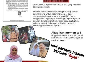 Peran Aktif Ayah Terhadap MPLS, Dinkes Makassar : Peran Aktif Terhadap Kesehatan Generasi