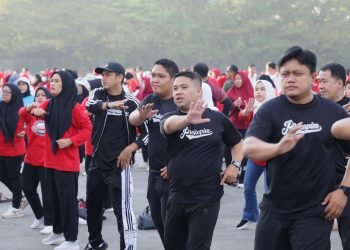 Munafri-Aliyah Ikut Semarakkan HUT RI Lewat Senam dan Porseni