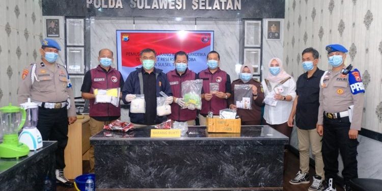 Amankan 2 TSK, Polda Sulsel Musnakan Barang Bukti Narkoba Senilai Milliaran