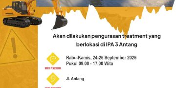 Perawatan IPA 3 Antang, PDAM Imbau Pelanggan Tampung Air