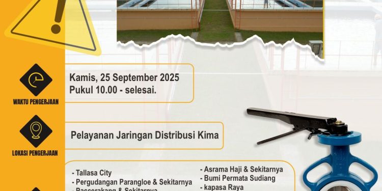 Perbaikan Pompa Distribusi Kima, Tekanan Air di Sejumlah Wilayah Menurun