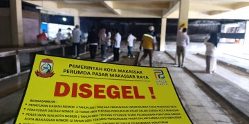 Perumda Pasar Makassar Segel 695 Kios di Pasar Terong, Berharap Pedagang Lebih Disiplin!