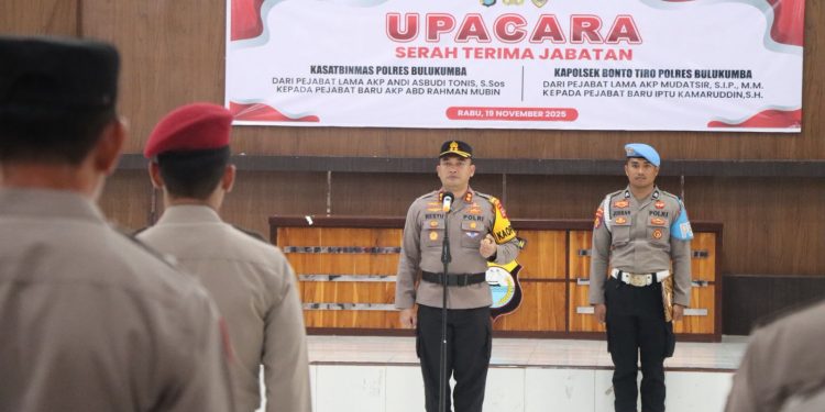 Polres Bulukumba Laksanakan Sertijab, Kapolres Apresiasi Pejabat Lama dan Beri Pesan Khusus Untuk Pejabat Baru