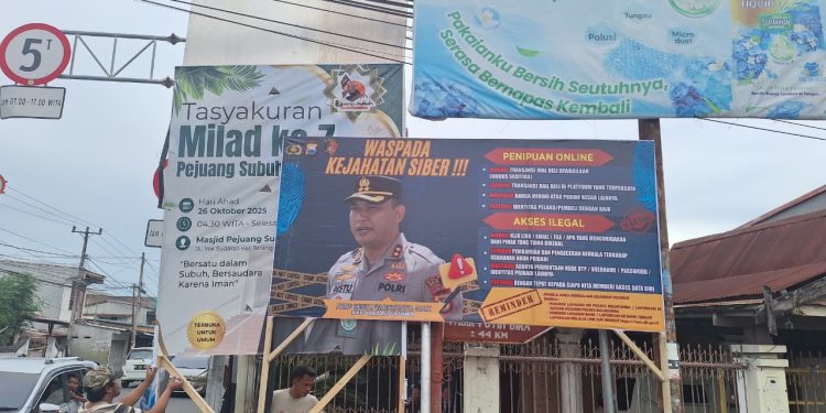 Unit Tipidter Polres Bulukumba Pasang Baliho Waspada Kejahatan Siber, Ajak Masyarakat Hati-Hati dan Jaga Data Pribadi
