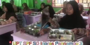 SD Inpres Pannampu III Makassar berikan apresiasi pada program MBG Sekaligus Rayakan Ulang Tahun Presiden Prabowo