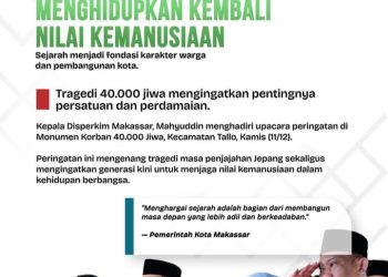 Kepala Disperkim Makassar Hadiri Peringatan Hari Korban 40.000 Jiwa ke-
