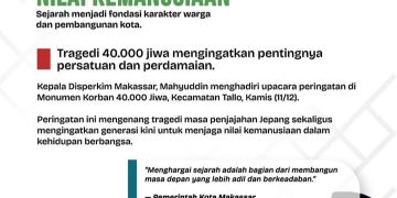 Kepala Disperkim Makassar Hadiri Peringatan Hari Korban 40.000 Jiwa ke-