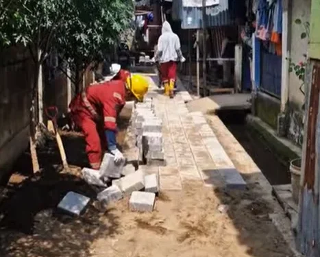 Tindaklanjuti Laporan Warga, Dinas PU Makassar Rehabilitasi Jalan Bonto Ramba
