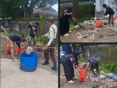 Gotong Royong Wujudkan Lingkungan Bersih, Warga RT 01 Pattunuang Kerja Bakti Bersama PKL
