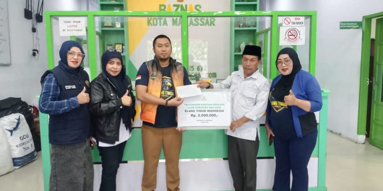 Elang Timur Indonesia Salurkan Donasi Kemanusiaan ke BAZNAS Makassar untuk Korban Banjir Sumatra