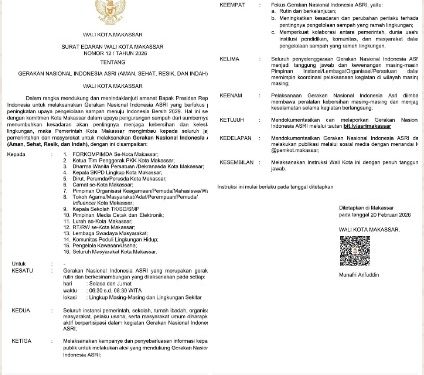 Gerakan ASRI di Makassar Digelar Setiap Selasa dan Jumat, Libatkan Seluruh Elemen Masyarakat