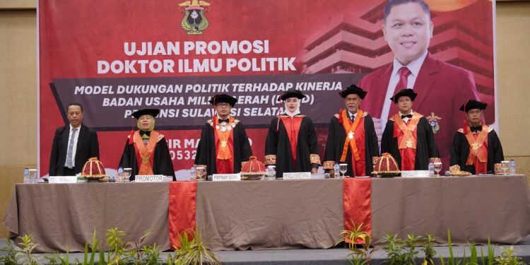 Sinergi Akademik dan Negara, Kasdam XIV/Hasanuddin Hadiri Promosi Doktor Ilmu Politik di Makassar