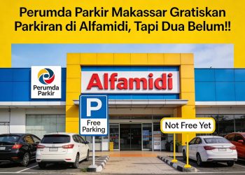 Parkir Gratis di Alfamidi Makassar Berjalan 1 Tahun, 48 Outlet Sudah Berlaku
