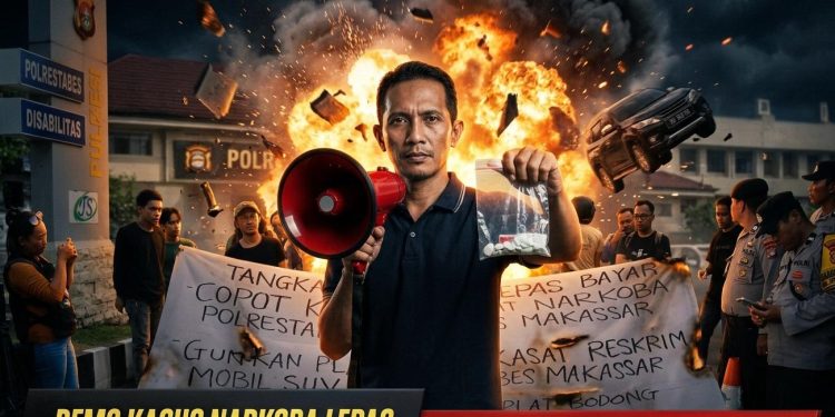 Aliansi Mahasiswa Pemuda Sulsel Gelar Aksi, Tuntut Transparansi Kasus Mobil DD 888 DS hingga Dugaan Tangkap Lepas