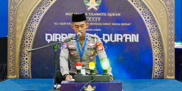 Dari Satlantas ke Ajang MTQ Provinsi, Bripda M. Ahriadi Buktikan Polisi Juga Unggul di Bidang Keagamaan!