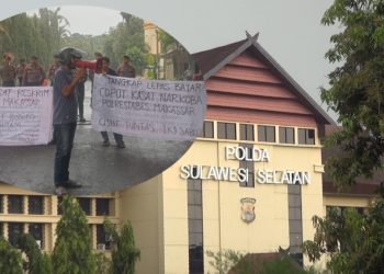 AMP Sulsel Geruduk Polda Sulsel, Tuntut Pencopotan Dua Pejabat Polrestabes