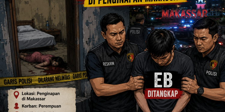 Kematian Wanita MAF di Penginapan Makassar Terungkap, Pelaku EB Akui Campurkan 4 Butir Obat ke Air Korban!