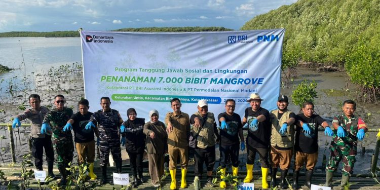Fadly Padi Turun ke Lumpur, Ribuan Mangrove Ditanam di Pesisir Untia Makassar