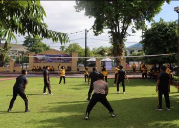 Sambut Bhayangkara ke-80, Polres Maros Adakan Turnamen Voli