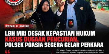 Dugaan Pencurian, LBH MRI Minta Polsek Poasia Percepat Penanganan