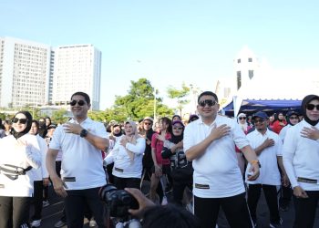 Munafri & Aliyah Meriahkan Peringatan Bhayangkara ke‑80 Polrestabes Makassar