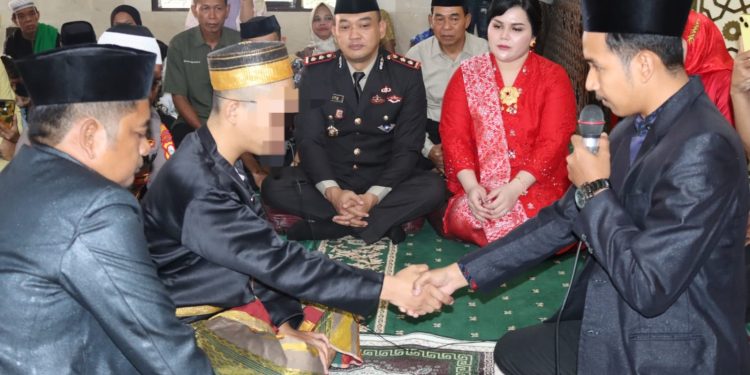 Akad Nikah Tahanan Berlangsung Khidmat, Dihadiri Langsung Kapolres