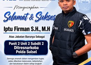 Resmi Dipercaya, IPTU Firman Jabat Pimpinan Panit 2 Unit 2 Subdit 2