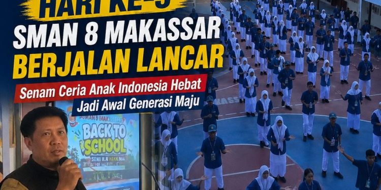 Senam Ceria Warnai Semangat Siswa Baru SMAN 8 Makassar