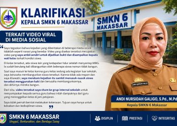 Kepala SMKN 6 Makassar Sampaikan Maaf & Klarifikasi Video Viral