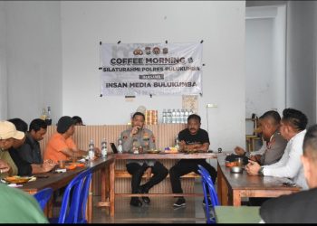 Bangun Kemitraan, Kapolres Bulukumba Gelar Coffee Morning dengan Wartawan