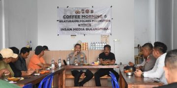 Bangun Kemitraan, Kapolres Bulukumba Gelar Coffee Morning dengan Wartawan